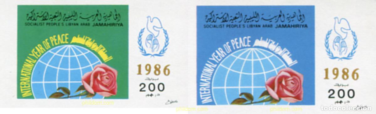 Sellos: 573267 MNH LIBIA 1986 A&Ntilde;O INTERNACIONAL DE LA PAZ