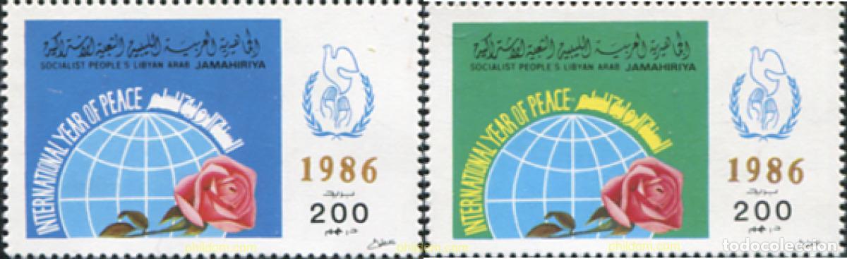 Sellos: 571753 MNH LIBIA 1986 A&Ntilde;O INTERNACIONAL DE LA PAZ