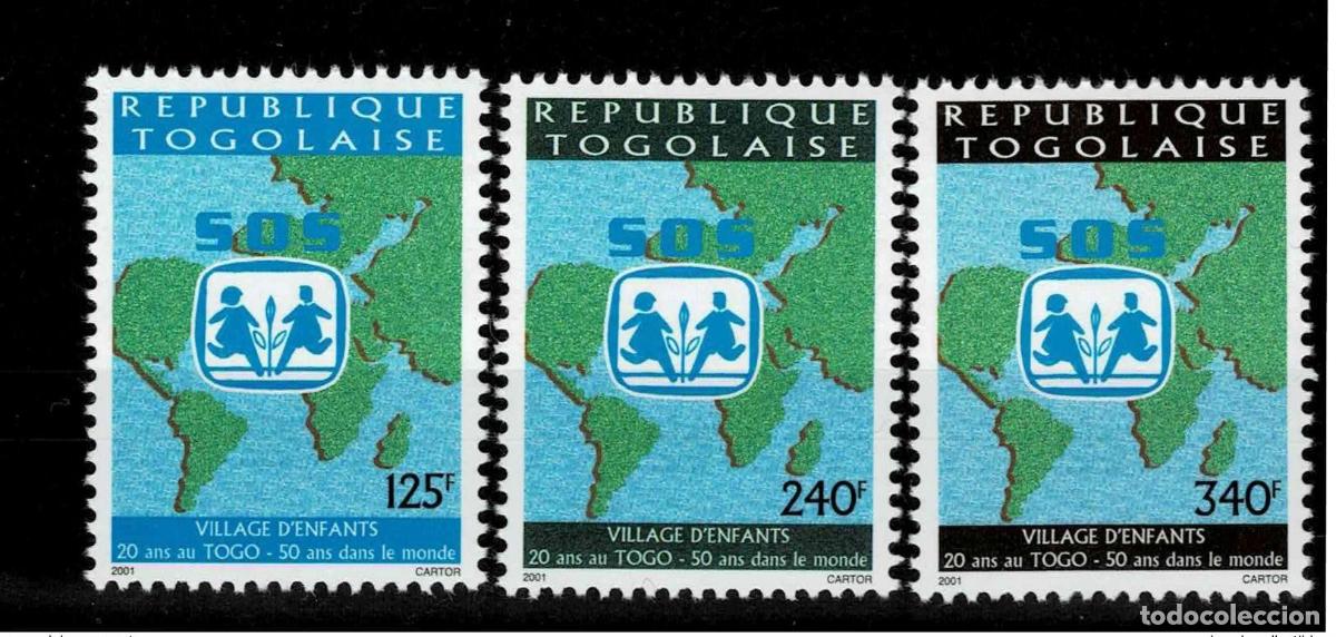 Sellos: Togo 2001 - Mi. 2979II 2980II Aldea infantil SOS Kinderdorf UNICEF 3 val.