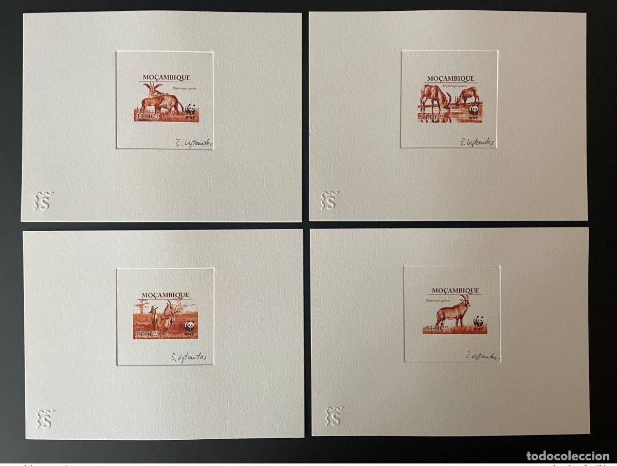 Sellos: Mozambique 2010 Prueba de artista Mi. 2986 A-D WWF Panda fauna ROUGE