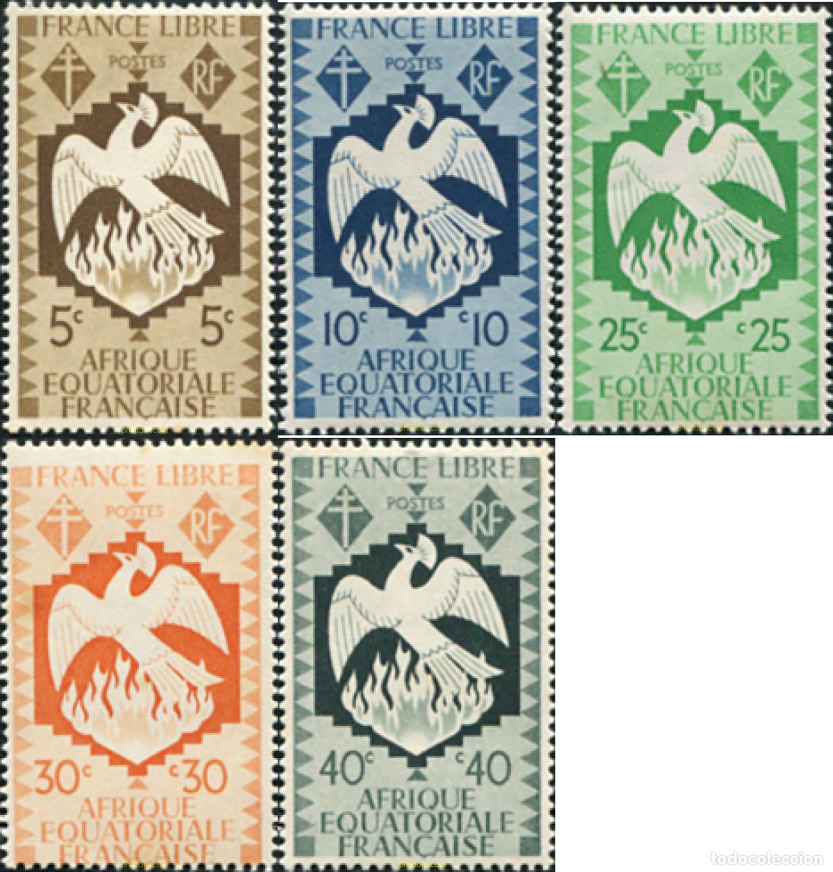 Sellos: 667752 HINGED AFRICA ECUATORIAL FRANCESA 1941 AVE FENIX