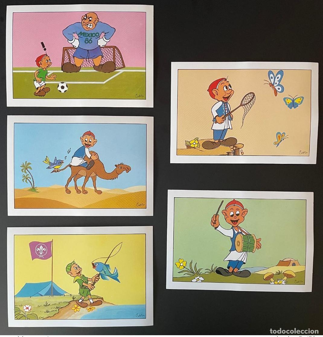Sellos: Libia 1986 Mi. 1649 1653 Papeler&iacute;a entera para ni&ntilde;os camello f&uacute;tbol mariposa