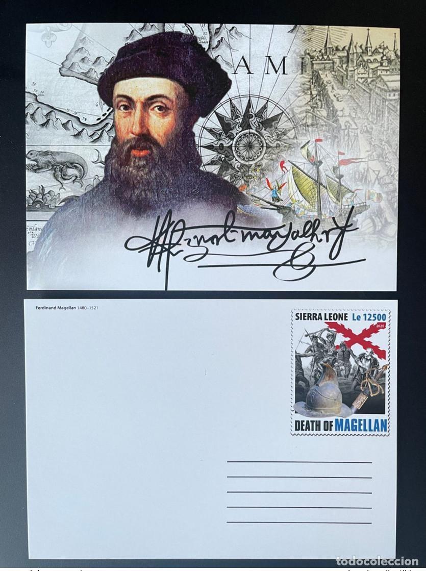 Sellos: Sierra Leona 2020 Mi.? Papeler&iacute;a completa Ferdinand Magellan Discoverer Death