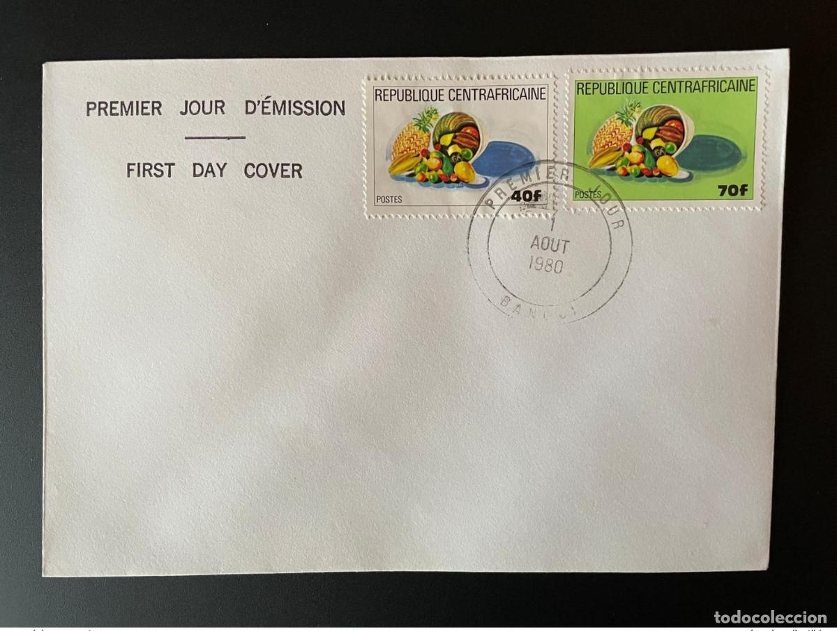 Sellos: &Aacute;frica Central 1980 Mi. A-B 687 FDC primer d&iacute;a cobertura: frutas pi&ntilde;a y obst