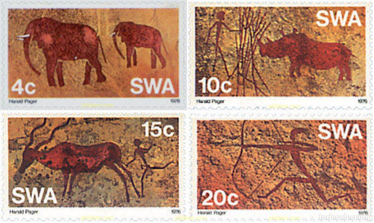Sellos: 29564 MNH SUR OESTE AFRICANO 1976 PINTURAS RUPESTRES DE TWYFELFONTEIN.