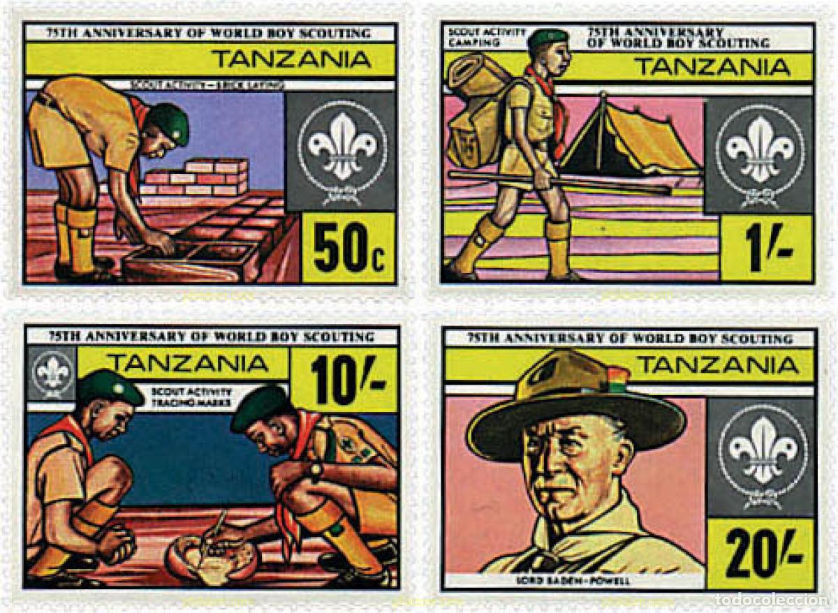 Sellos: 38628 MNH TANZANIA 1982 75 ANIVERSARIO DEL ESCULTISMO