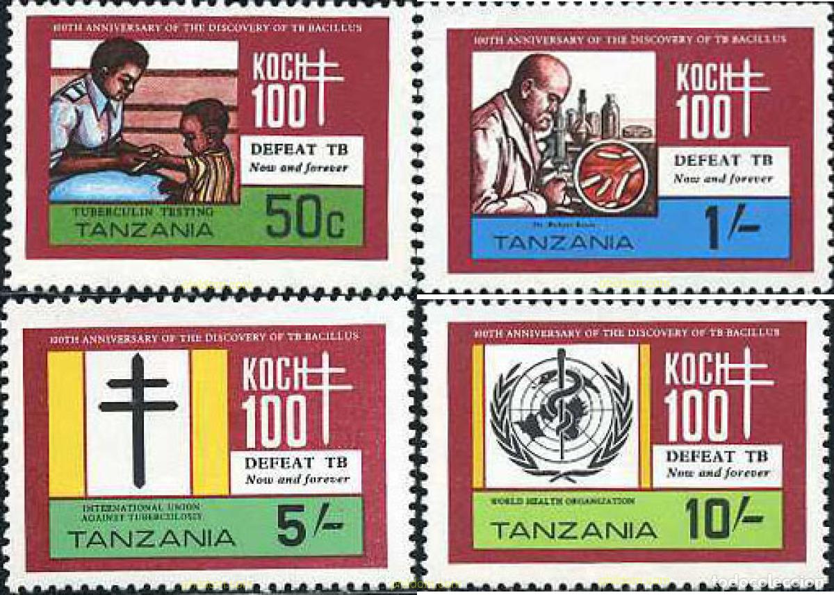 Sellos: 187905 MNH TANZANIA 1982 CENTENARIO DEL DESCUBRIMIENTO DEL BACILO DE LA TUBERCULOSIS