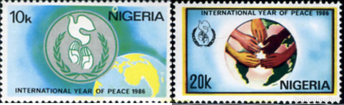 Sellos: 188192 MNH NIGERIA 1986 A&Ntilde;O INTERNACIONAL DE LA PAZ