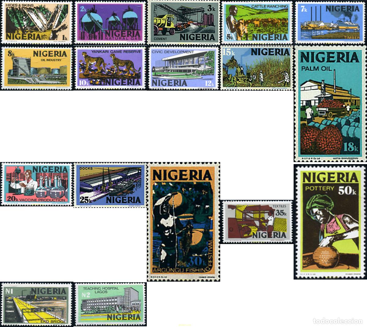 Sellos: 71463 MNH NIGERIA 1973 MOTIVOS VARIOS