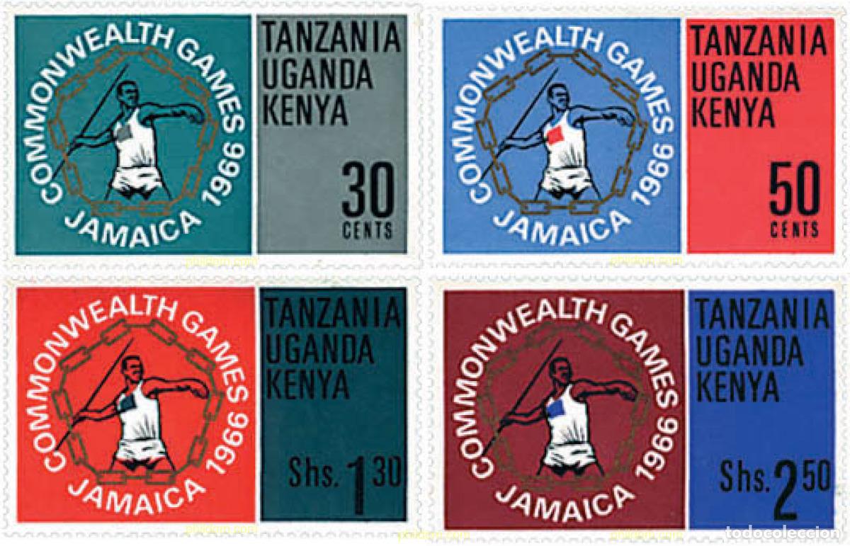 Sellos: 38906 MNH ESTE AFRICANO 1966 8 JUEGOS DEPORTIVOS DEL IMPERIO BRITANICO