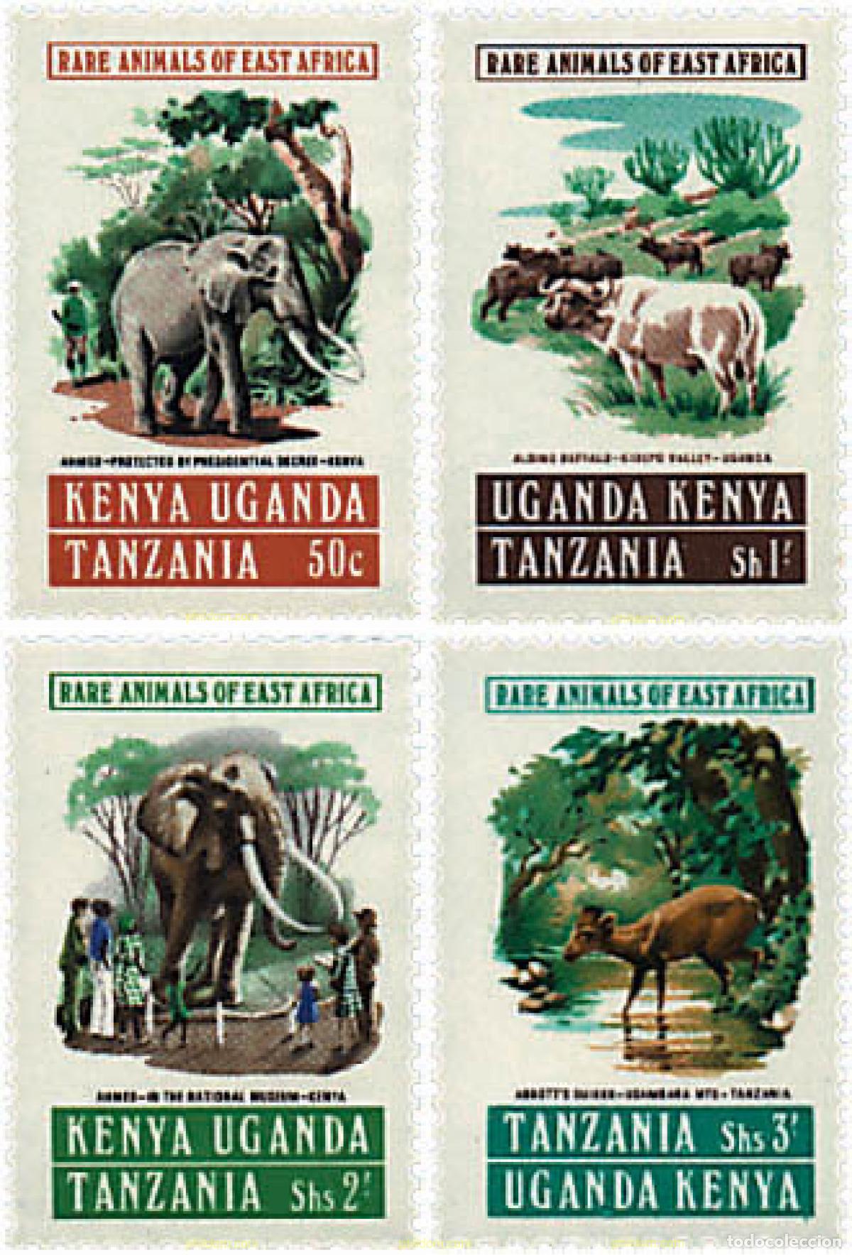 Sellos: 30240 MNH ESTE AFRICANO 1975 ANIMALES RAROS DEL ESTEAFRICANO.