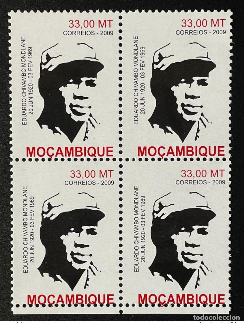 Sellos: Mozambique 2009 Mi. 3272 Eduardo Chivambo Mondlane Bloque de 4