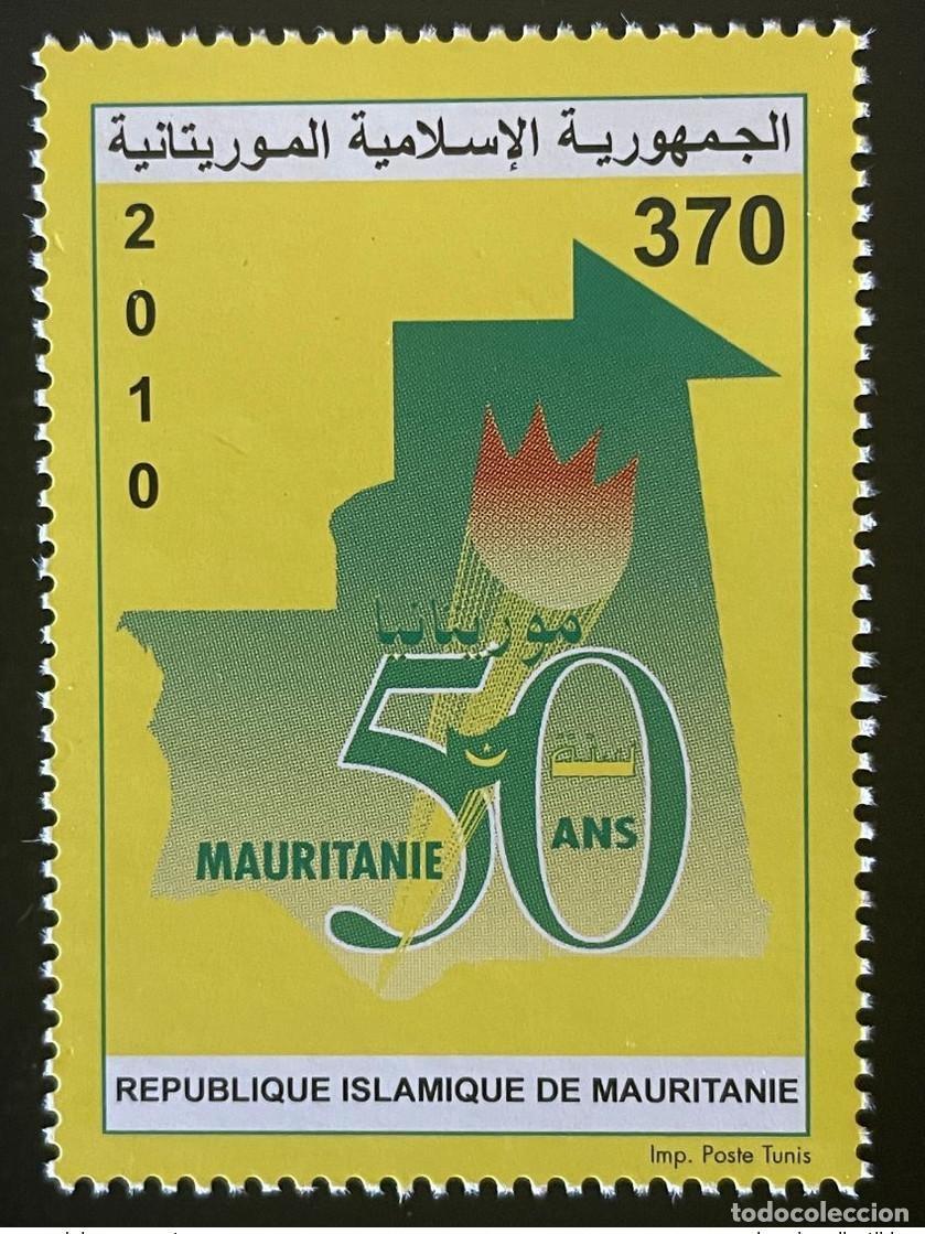 Sellos: Mauritania 2010 Mi. 1187 50 a&ntilde;os Independencia Mapa MNH**