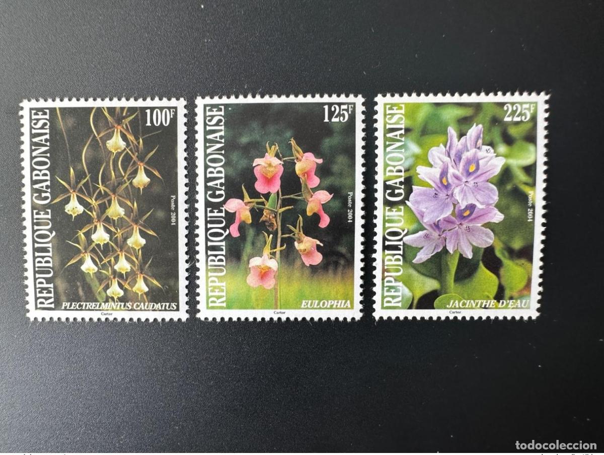 Sellos: Gab&oacute;n 2004 Mi. 1664-1666 Flores Jacinto Eulophia Plectelmintus