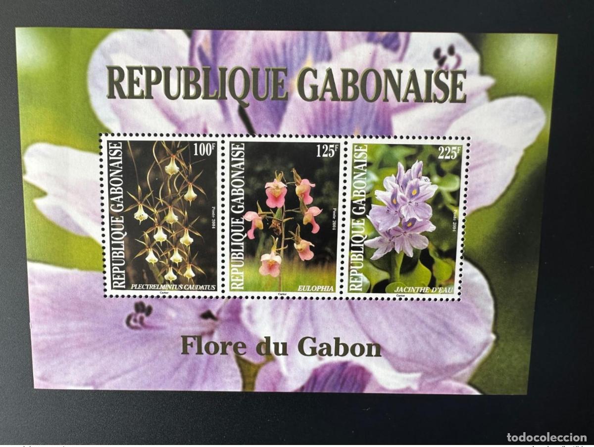Sellos: Gab&oacute;n 2004 Mi. Bl. 124 Flores Jacinto Eulophia Plectelmintus