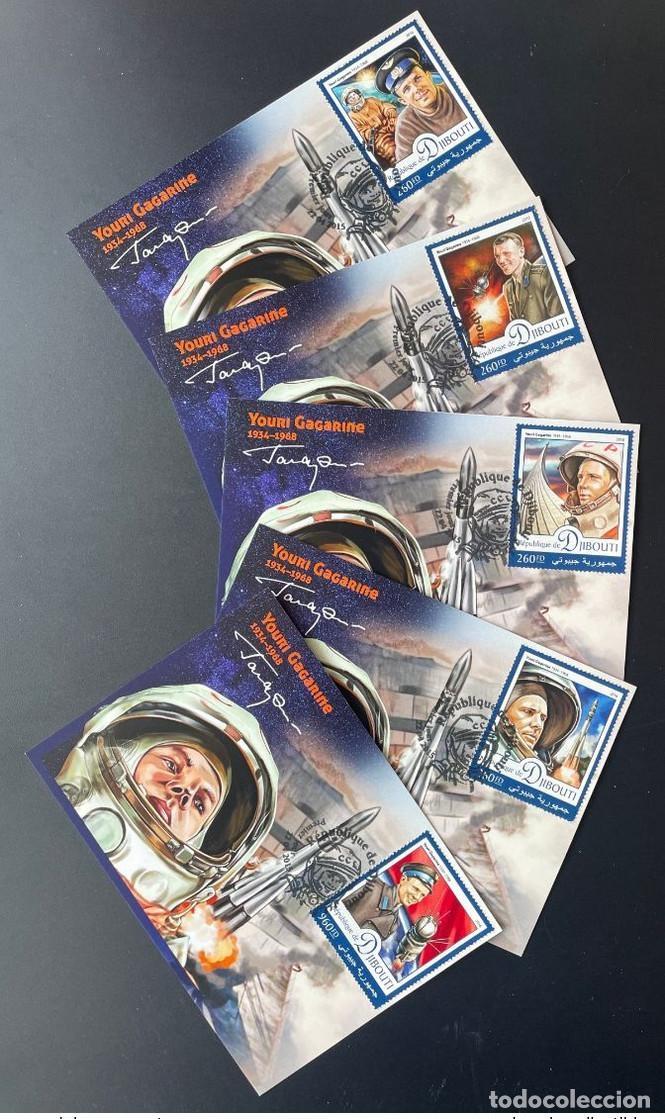 Sellos: Djibouti 2016 Mi. 1189 - 1193 Maximum Maxi Card Youri Gagarin Space