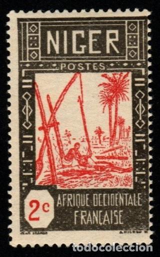 Sellos: Niger. Africa Occidental Francesa. Oasis. Pozo. Nuevo