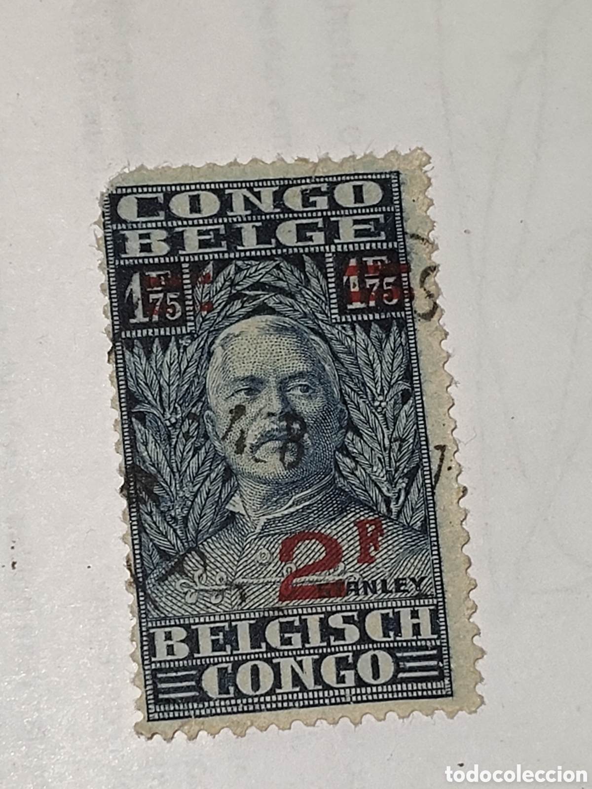 Sellos: Sello del Congo Belga Sir Henry Morton Stanley 1928 usado
