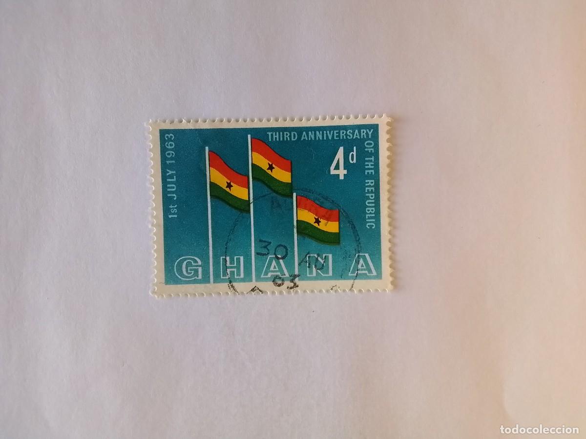Sellos: A&Ntilde;O 1963 GHANA SELLO USADO