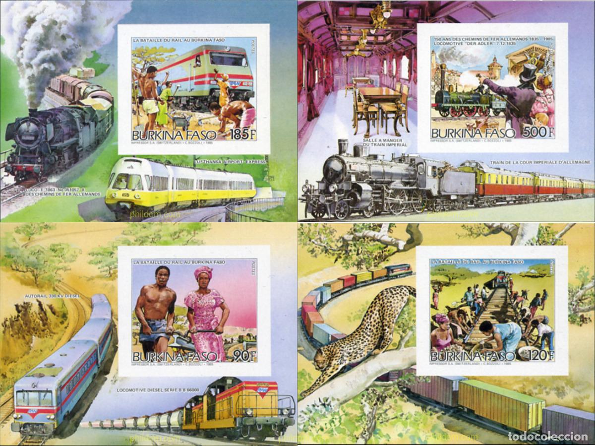 Sellos: 364662 MNH BURKINA FASO 1986 LA BATALLA DEL RAIL