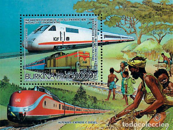 Sellos: 57809 MNH BURKINA FASO 1986 LA BATALLA DEL RAIL
