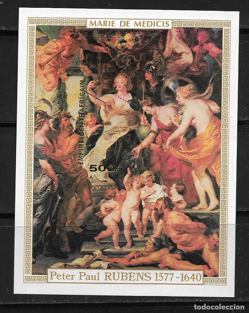 Sellos: CENTROAFRICANA 1978, HOJA BLOQUE DE LUJO Mi.22 - SIN DENTAR - RUBENS MARIE DE MEDICIS. MNH.