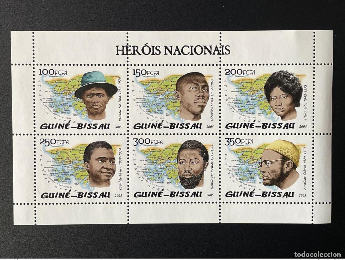 Timbres: Guinea-Bis&aacute;u 2005 Mi. 3196 - 3201 H&eacute;roes Helden Amilcar Cabral Vieira Ramos