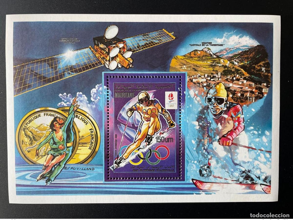 Selos: Mauritania 1990 Mi. Bl. 73I ERROR Juegos Ol&iacute;mpicos de Albertville