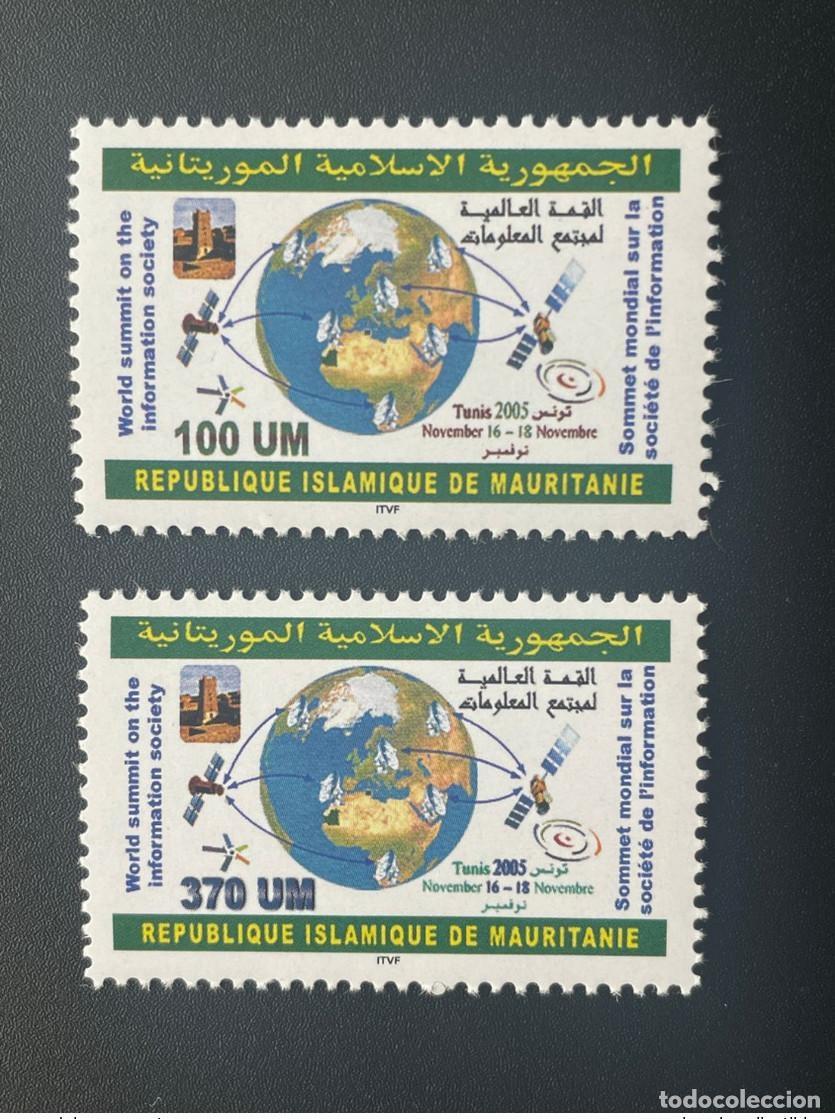Selos: Mauritania 2005 Mi. 1139 - 1140 Informaci&oacute;n sobre la Cumbre Mundial T&uacute;nez