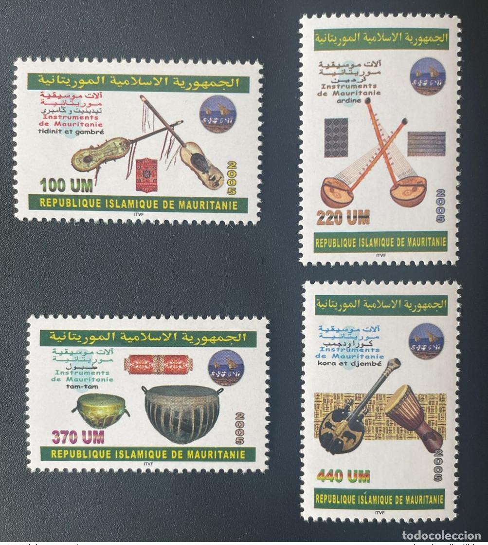 Selos: Mauritania 2005 Mi. 1141 - 1144 Instrumentos musicales Musikinstrumente