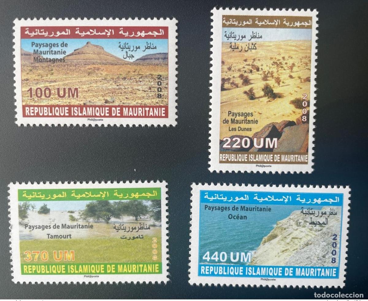 Selos: Mauritania 2008 Mi. 1161 - 1164 Paisaje Monta&ntilde;as dunas Oc&eacute;ano