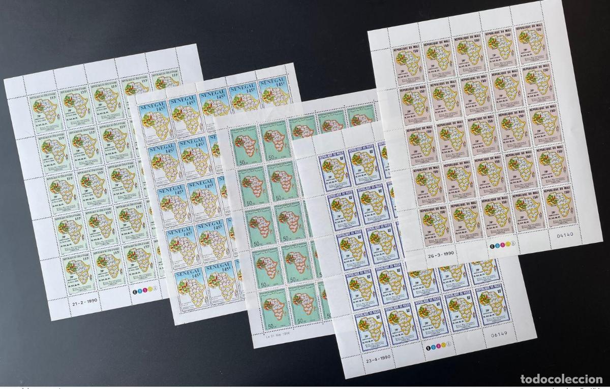 Stamps: Senegal Mali N&iacute;ger Mauritania Costa de Marfil 1990 Emisi&oacute;n conjunta EMSP