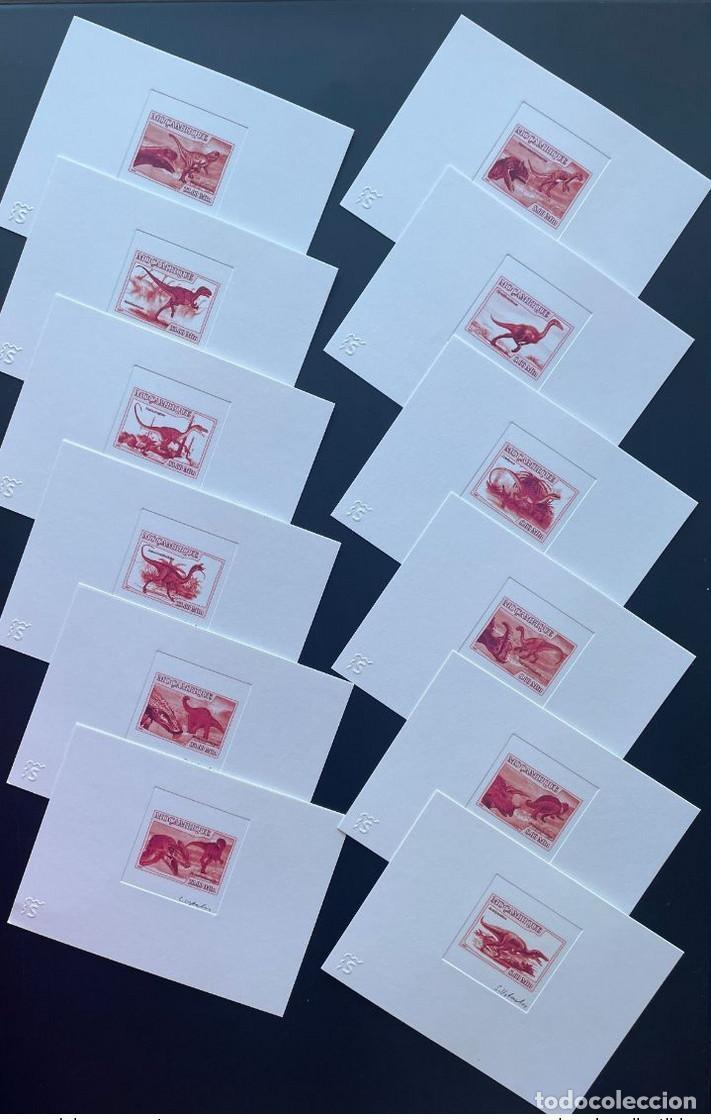 Sellos: Mozambique 2007 Artist's Proof Mi. 2964 - 2975 Dinosaurios Reptiles RED