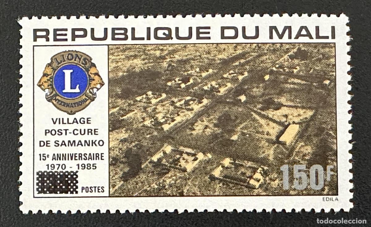Sellos: Mali 1992 Mi. 1150 sobrecargado Lions International pueblo Samanko