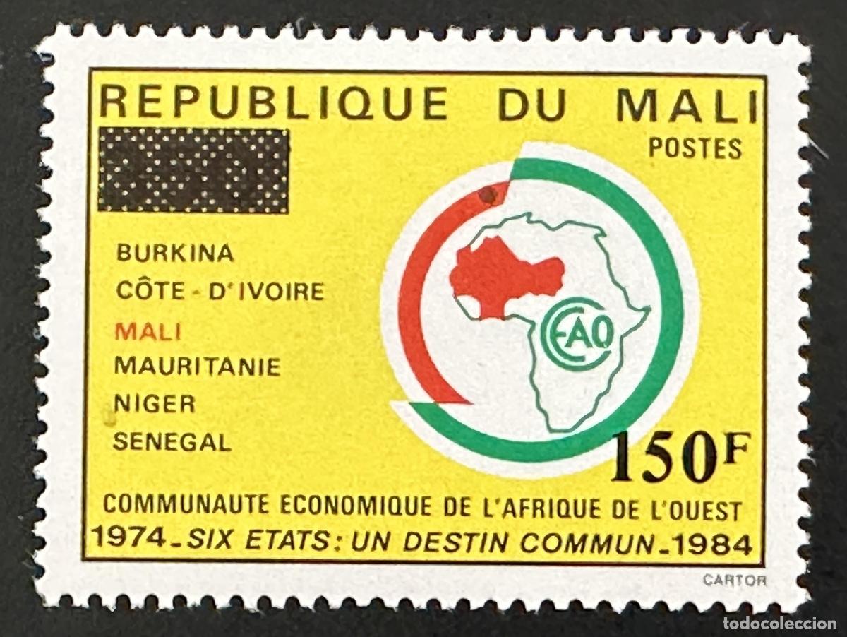 Sellos: Mali 1992 Mi. 1154 sobrecargado CEAO Comunidad Econ&oacute;mica &Aacute;frica