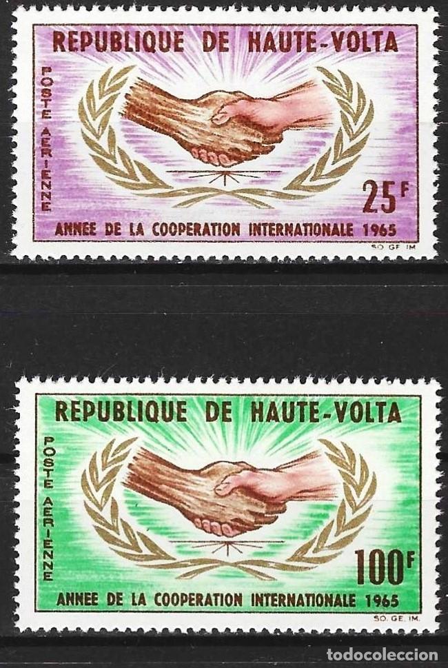 Sellos: Alto Volta 1965 - Mi 165 & 166 - YT A23 & A24 - Centenario de la I.U.T. - MNH**