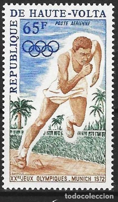 Sellos: Alto Volta 1972 - Mi 365 - YT A 102 - Juegos ol&iacute;mpicos de Munich - MNH** ( A&eacute;reo )
