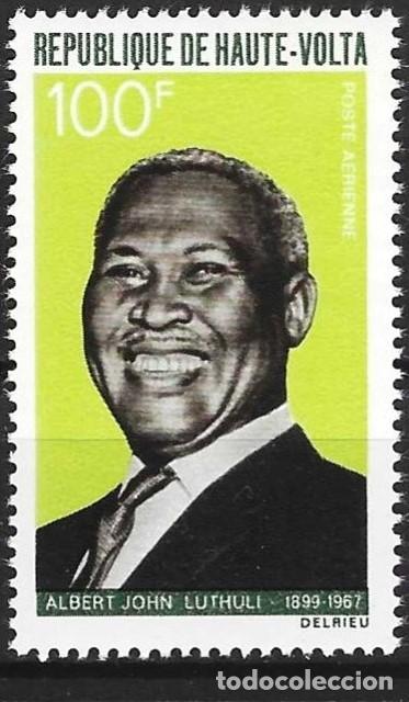 Sellos: Alto Volta 1968 - Mi 254 - YT A 62 - Albert John Luthuli, Premio Nobel de la Paz - MNH** ( A&eacute;reo )