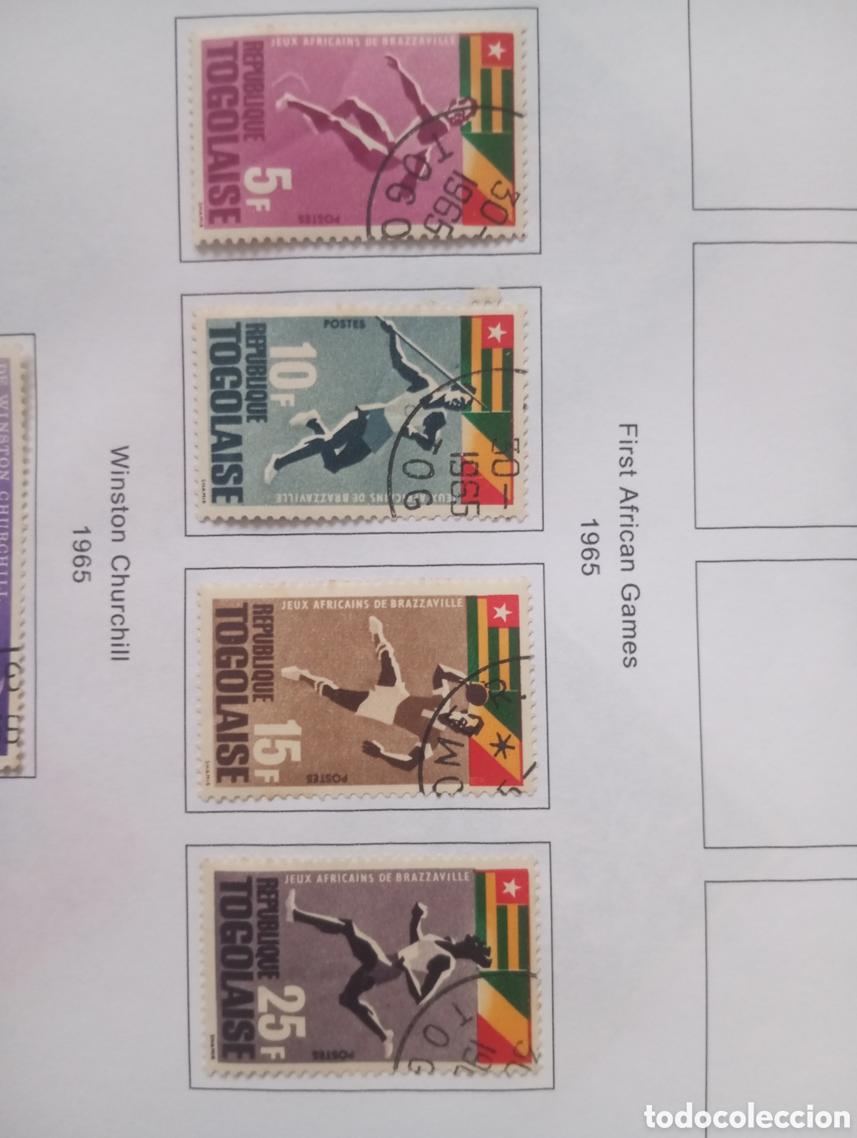 Sellos: TOGO, 1965, PRIMEROS JUEGOS AMERICANOS
