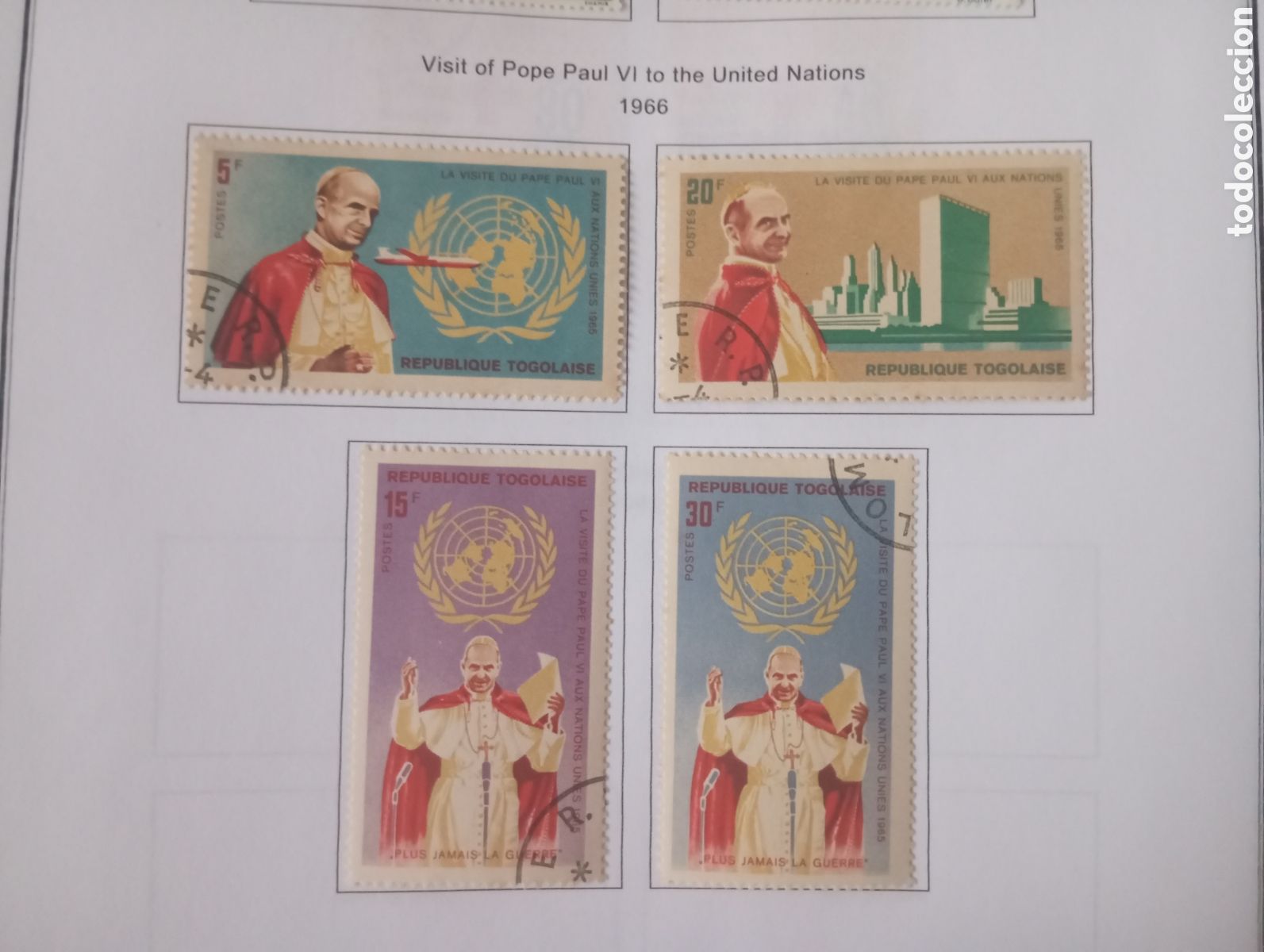 Sellos: TOGO, 1965, VISITA DEL PAPA PABLO VI A LA ONU