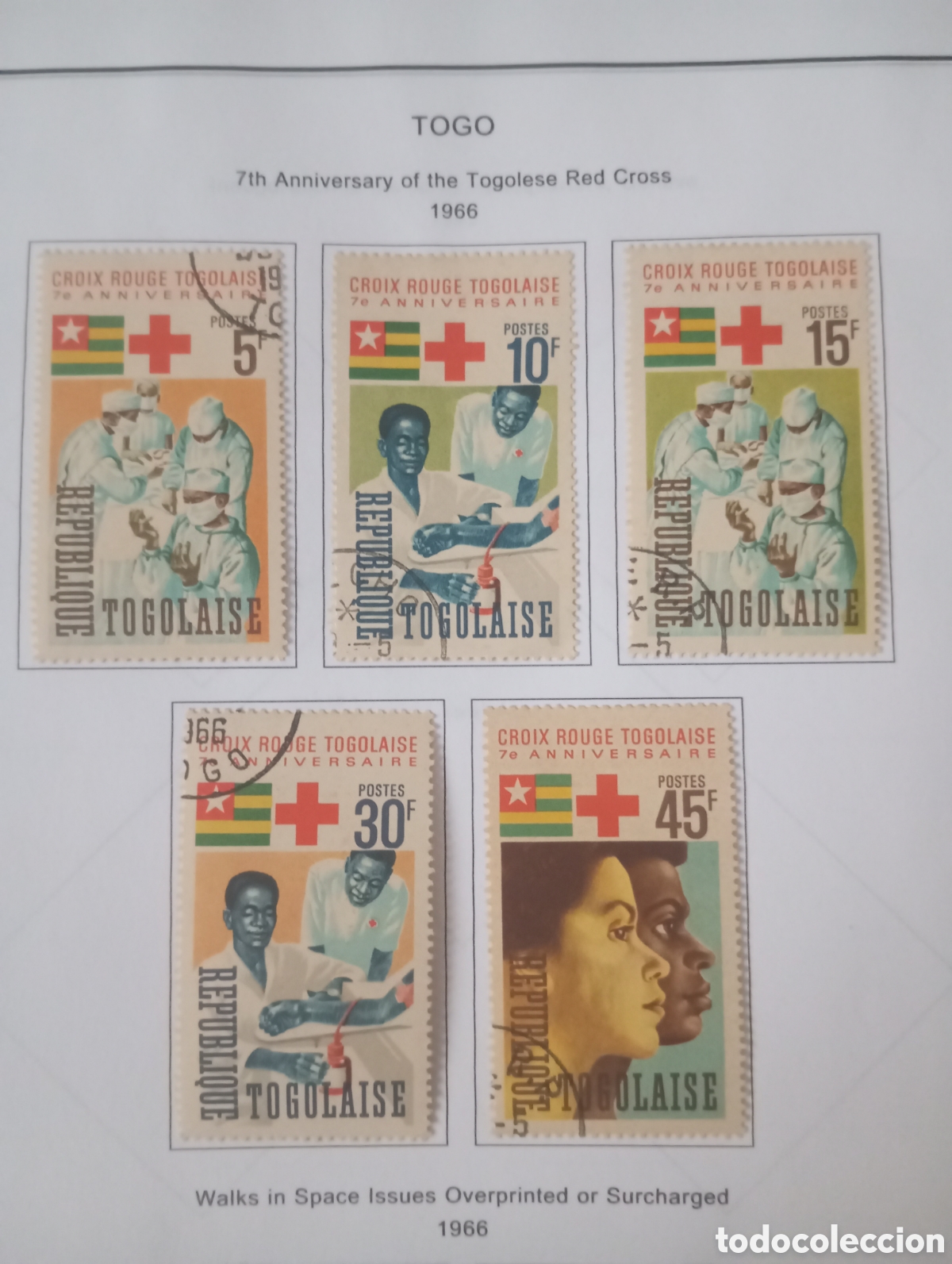 Sellos: TOGO, 1965, ANIVERSARIO DW LA CRUZ ROJA