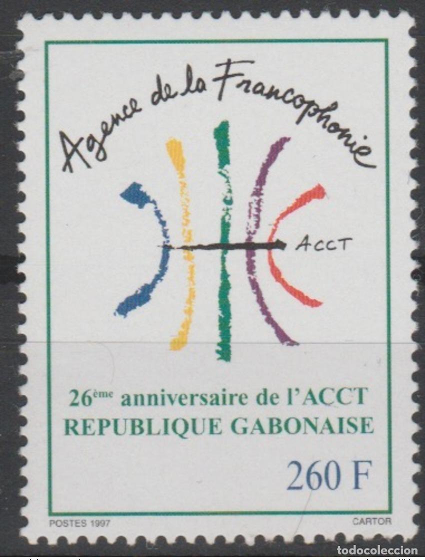 Sellos: Gab&oacute;n 1997/1998 Mi. 1413 Agence de la Francophonie ACCT &iexcl;26 a&ntilde;os RARO!