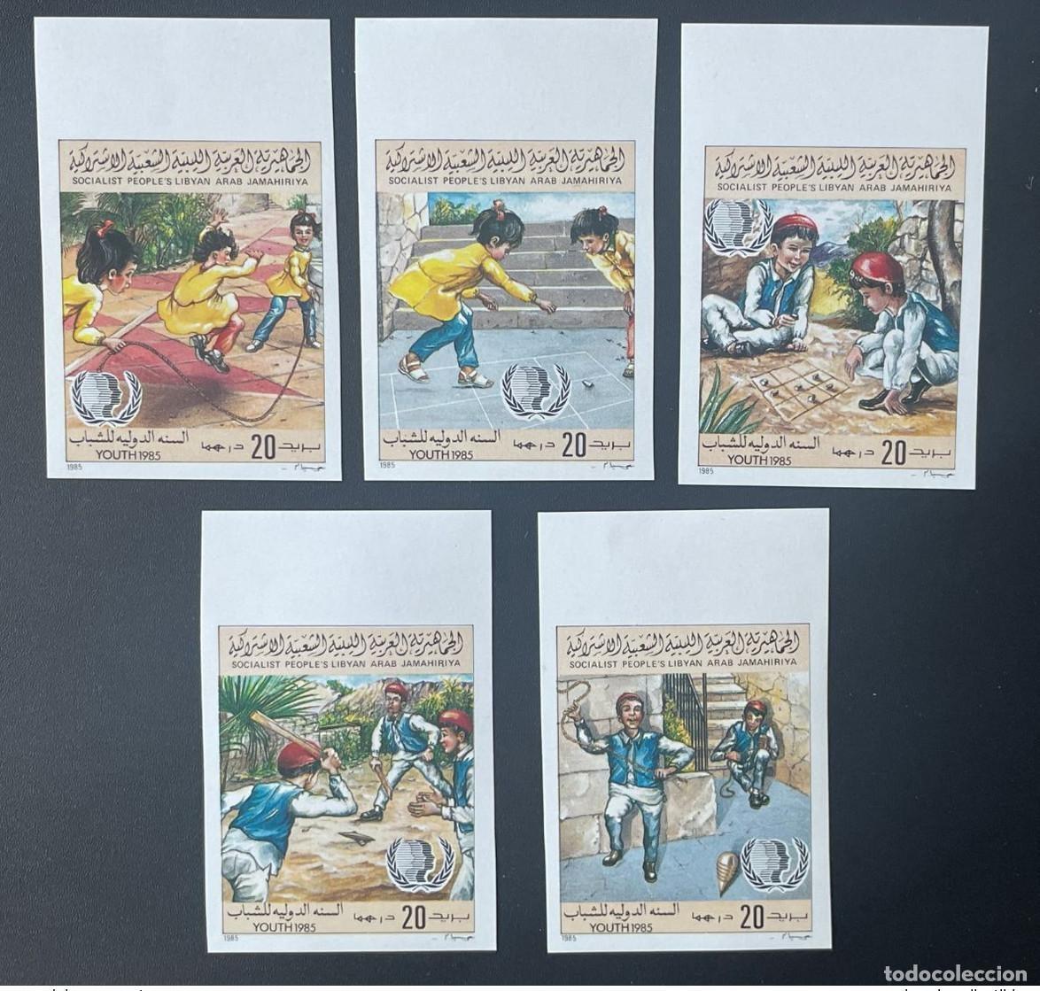 Sellos: Libia 1985 Mi. 1520 - 1524 IMPERF ND A&ntilde;o de la Juventud