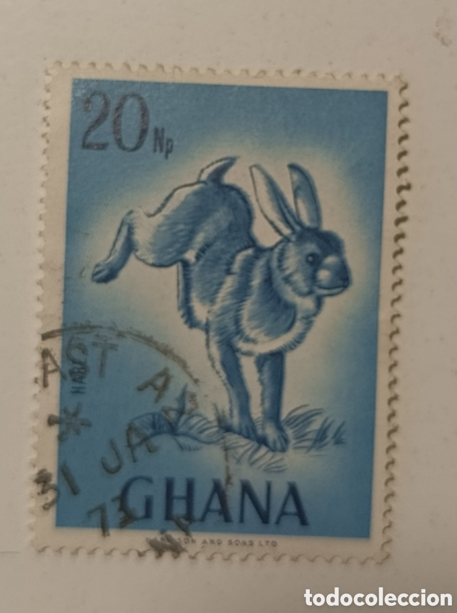 Sellos: GHANA sello conejo 1967