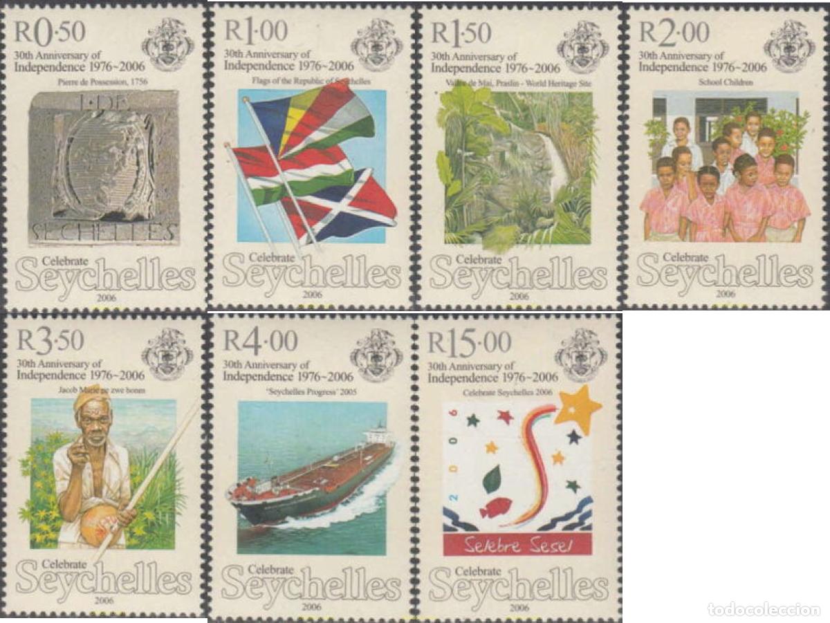 Sellos: 361452 MNH SEYCHELLES 2006 30 ANIVERSARIO DE LA INDEPENDENCIA
