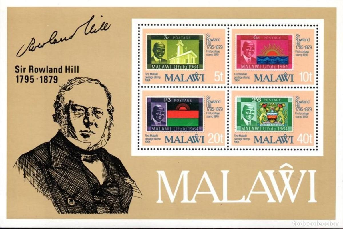 Sellos: MALAWI 1979 SHEET MNH ROWLAND HILL SELLOS EN SELLOS TIMBRES AVEC TIMBRES STAMPS ON STAMPS