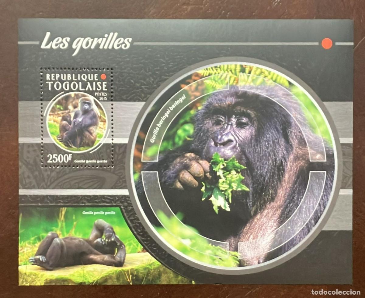 Sellos: TS) 2015 TOGO, SOUVENIR SHEET,GORILLAS.