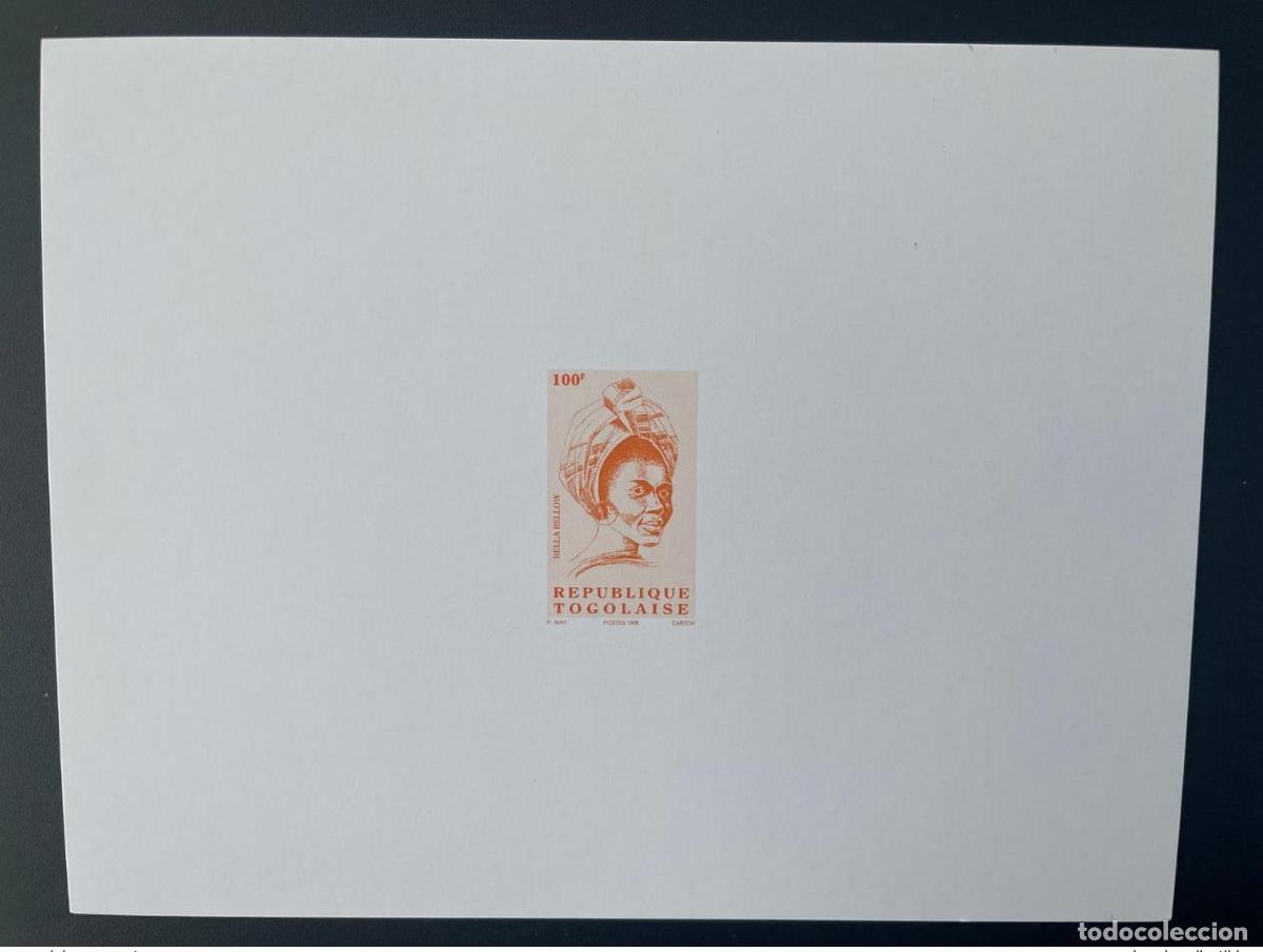 Sellos: Togo 1998 Proof de Luxe Mi. 2848 Serie actual Bella Bellow 100 F MNH
