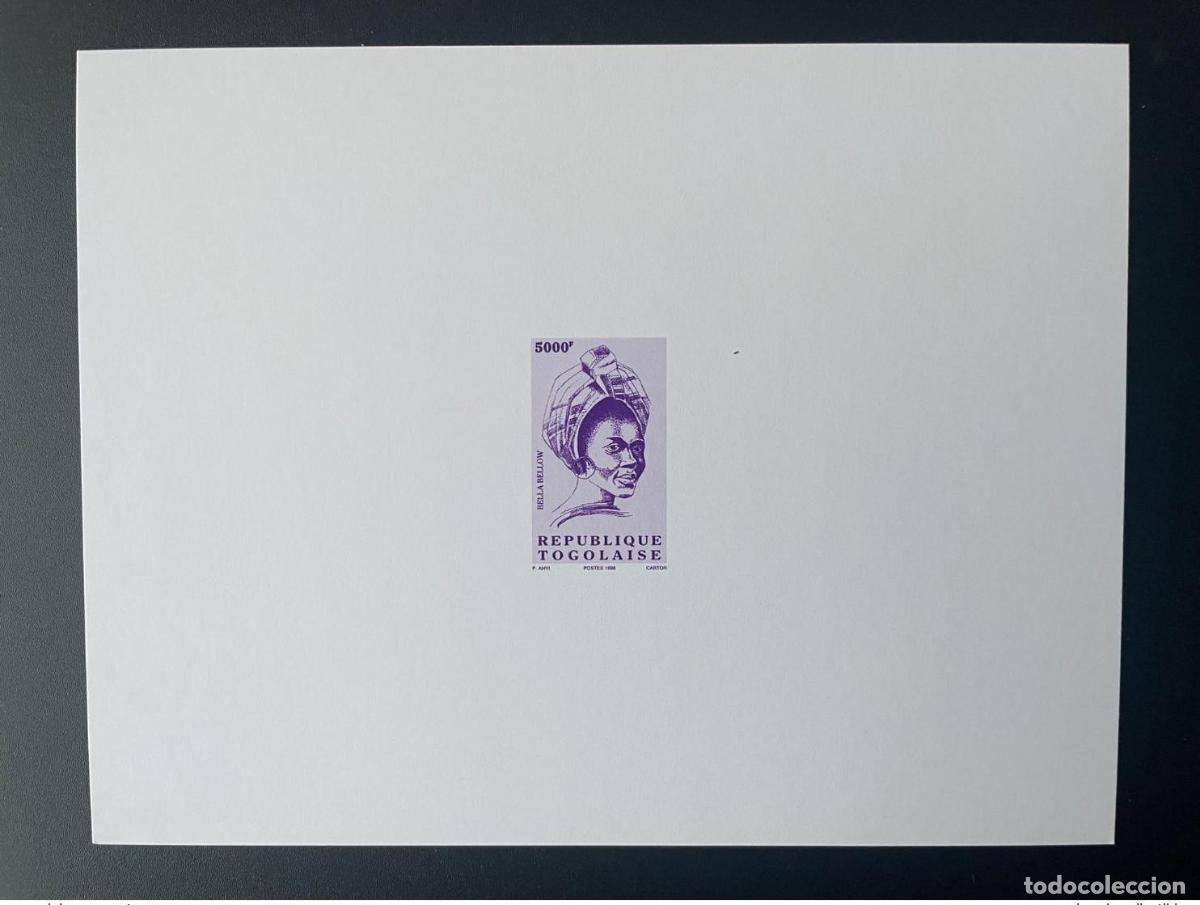 Sellos: Togo 1998 Proof de Luxe Mi. 2860 Serie actual Bella Bellow 5000 F MNH