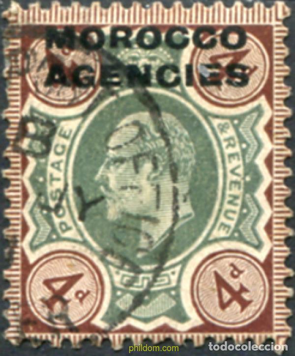Sellos: 778320 USED MARRUECOS Agencia Britanica 1907 SELLOS DE GRAN BRETA&Ntilde;A DE 1902-04, SOBRECARGADOS
